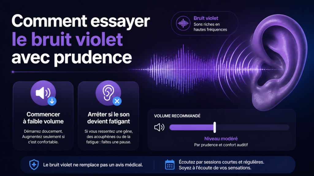 recommandations ecoute du bruit violet